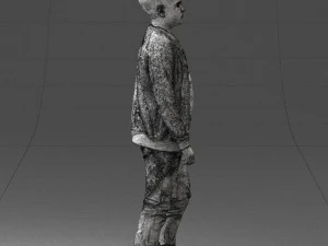 boy in jeans and sweater 0471 3D Model
