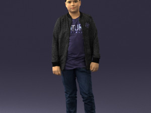 boy in jeans and sweater 0471 3d print ready 3D Print Model