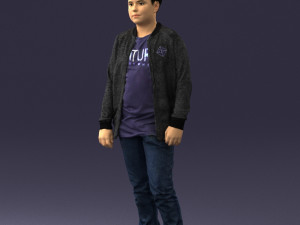 boy in jeans and sweater 0471 3d print ready 3D 프린트 모델
