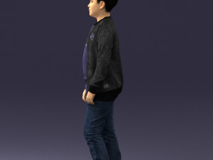 boy in jeans and sweater 0471 3d print ready 3D 프린트 모델