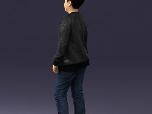 boy in jeans and sweater 0471 3d print ready 3D 프린트 모델