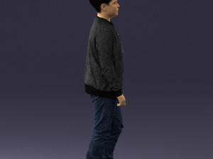 boy in jeans and sweater 0471 3d print ready 3D 프린트 모델