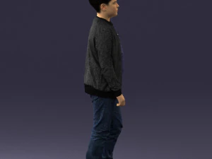 gar&ccedil;on en jeans et pull 0471 pr&ecirc;t pour l'impression 3D Modèles 3D en vedette