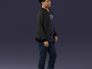 boy in jeans and sweater 0471 3d print ready 3D 프린트 모델