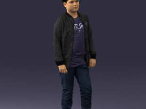 boy in jeans and sweater 0471 3d print ready 3D 프린트 모델