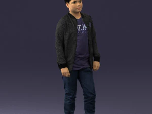 gar&ccedil;on en jeans et pull 0471 pr&ecirc;t pour l'impression 3D Modèles 3D en vedette