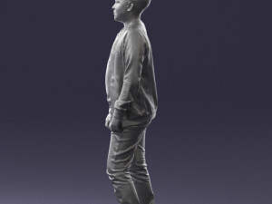 boy in jeans and sweater 0471 3d print ready 3D 프린트 모델