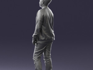 boy in jeans and sweater 0471 3d print ready 3D 프린트 모델
