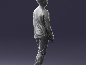 boy in jeans and sweater 0471 3d print ready 3D 프린트 모델