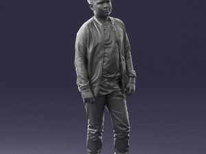 boy in jeans and sweater 0471 3d print ready 3D 프린트 모델