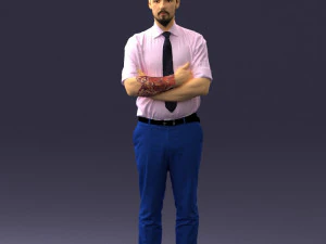 guy in purple shirt 0470 3D Model