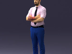 guy in purple shirt 0470 3D Model