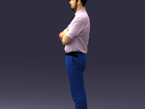guy in purple shirt 0470 3D Model