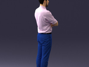 guy in purple shirt 0470 Model 3D