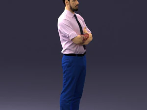 guy in purple shirt 0470 3D Model