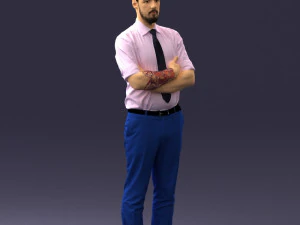 guy in purple shirt 0470 3D Model