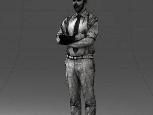 guy in purple shirt 0470 3D Model
