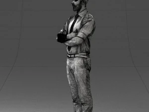 guy in purple shirt 0470 3D Model