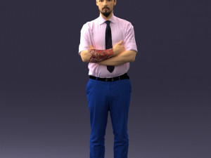 guy in purple shirt 0470 3d print ready Modello di stampa 3D