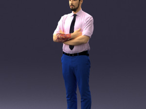 guy in purple shirt 0470 3d print ready Model do druku 3D