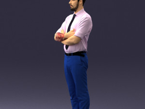 guy in purple shirt 0470 3d print ready Model do druku 3D