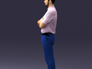 guy in purple shirt 0470 3d print ready Model do druku 3D