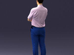 guy in purple shirt 0470 3d print ready Model do druku 3D