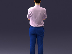 guy in purple shirt 0470 3d print ready Model do druku 3D