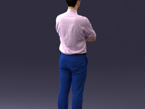 guy in purple shirt 0470 3d print ready Model do druku 3D