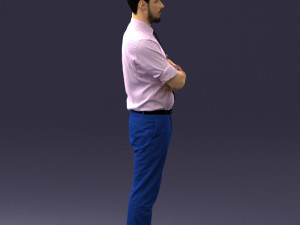 guy in purple shirt 0470 3d print ready Model do druku 3D