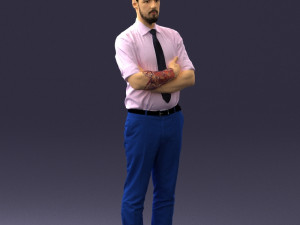 guy in purple shirt 0470 3d print ready Model do druku 3D