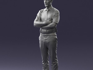 guy in purple shirt 0470 3d print ready Model do druku 3D