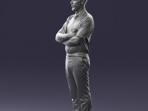 guy in purple shirt 0470 3d print ready Model do druku 3D
