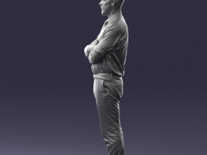 guy in purple shirt 0470 3d print ready Model do druku 3D