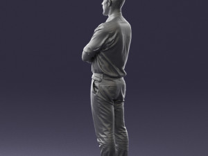 guy in purple shirt 0470 3d print ready Model do druku 3D