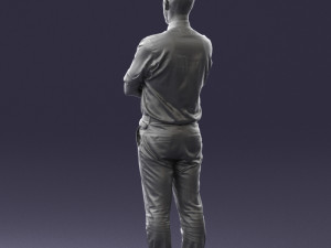 guy in purple shirt 0470 3d print ready Model do druku 3D