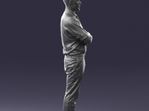 guy in purple shirt 0470 3d print ready Model do druku 3D