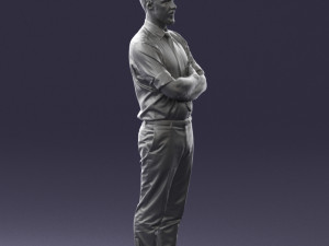 guy in purple shirt 0470 3d print ready Model do druku 3D