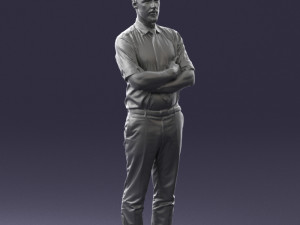 guy in purple shirt 0470 3d print ready Model do druku 3D