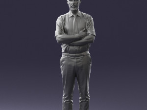 guy in purple shirt 0470 3d print ready Model do druku 3D