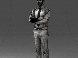 guy in purple shirt 0470 3d print ready Model do druku 3D