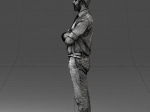 guy in purple shirt 0470 3d print ready Model do druku 3D