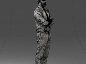 guy in purple shirt 0470 3d print ready Model do druku 3D