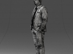 guy in blue business suit 0467 3D Model