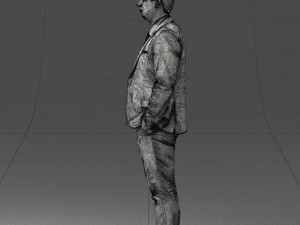 guy in blue business suit 0467 3D Model