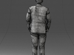 guy in blue business suit 0467 3D Model