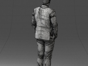 guy in blue business suit 0467 3D Model
