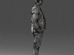 guy in blue business suit 0467 3D Model