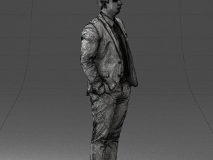 guy in blue business suit 0467 3D Model
