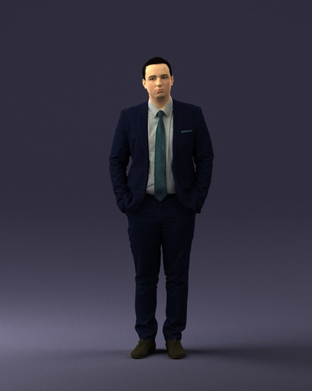 guy in blue business suit 0467 3d print ready 3D प्रिंट मॉडल .c4d .max .obj .3ds .fbx .stl .blend 